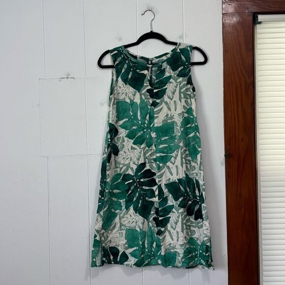 Naupaka Island Designs Hawaiian Palm Leaf Tank Dress Size 10 - Picture 1 of 4